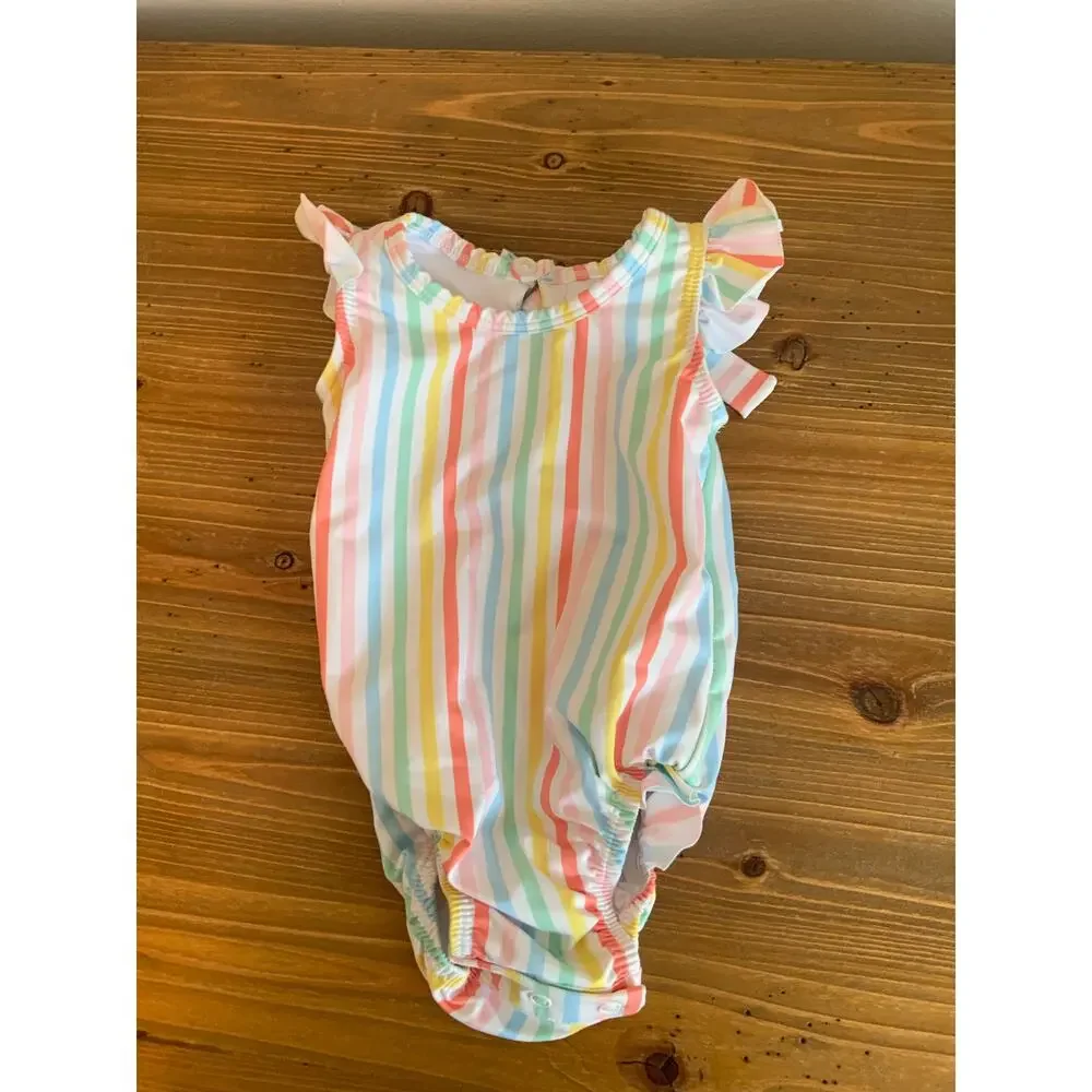 Lullaby Set Striped one piece bathing‎ suit size 12 mo